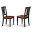 L'ensemble de mobilier de salle à manger 5 pièces comprend une table de cuisine ovale avec papillon et 4 chaises, noir et cerise-49667976-132804097-132804100
