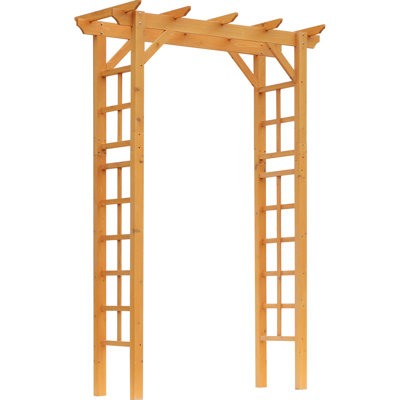 85" Wooden Garden Trellis , Orange Color, For Outdoor Gatherings And Weddings, Strong Structure In Orange, Climbing Vines, Enhance Your Decor