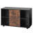2 Drawer Wooden File Cabinet, Mobile Filing Cabinet with Open Shelves, Lateral Rolling File Storage with Lockable Wheels, Modern Free Standing Printer Stand for Home, Office, School, Black