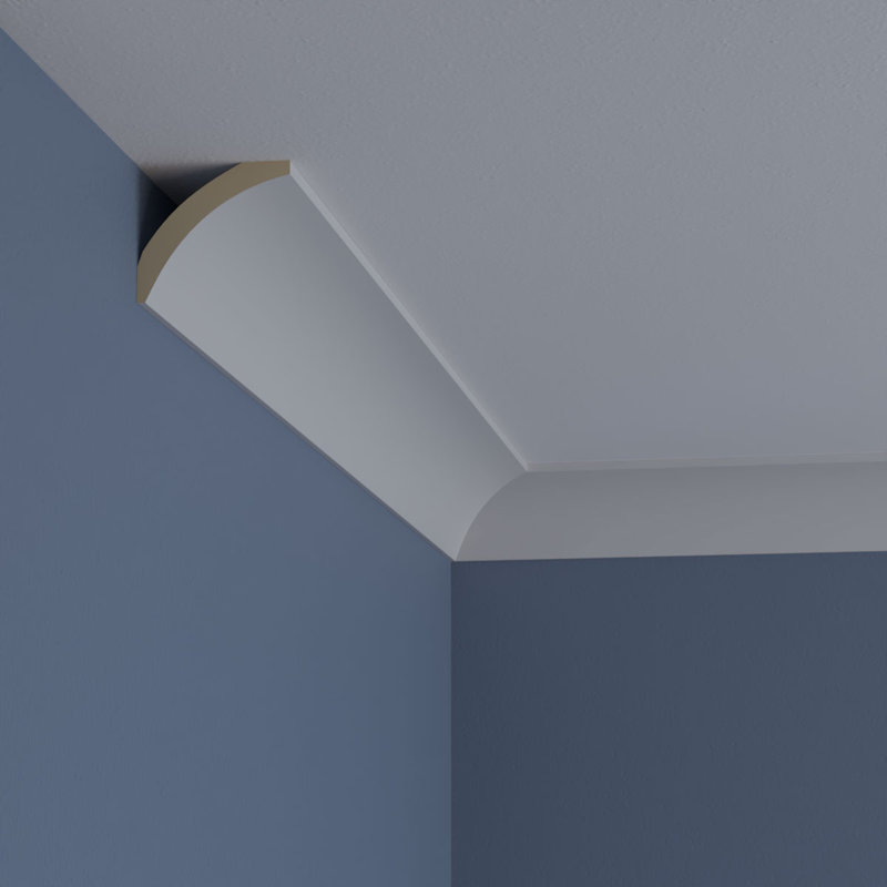 Traditional White Polyurethane Crown Moulding 94.5"