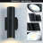 2-Light 11.8" Outdoor LED Wall Light with GFCI Outlet