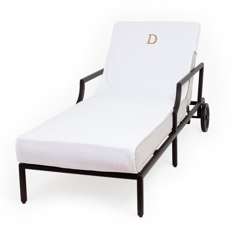 Chaise Lounge Cover Cotton, White\Yellow, G