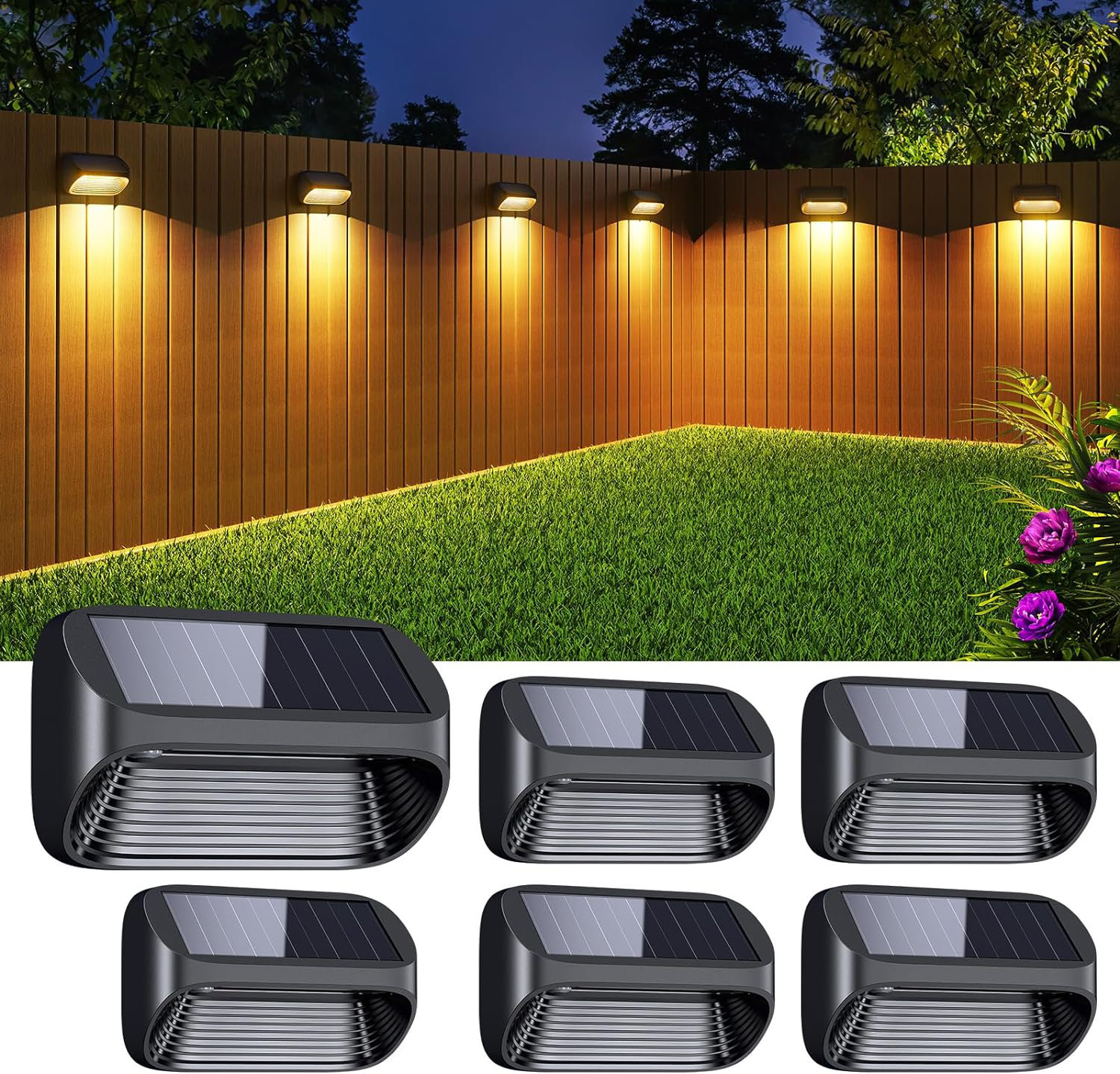 WdtPro Low Voltage Solar Powered Integrated LED Acrylic Deck Light Pack ...