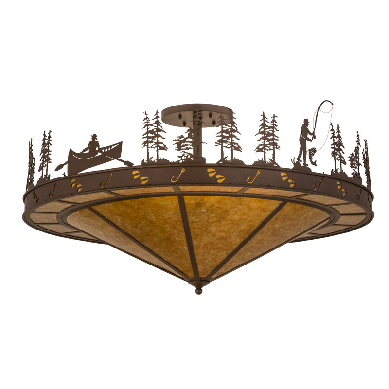 Fishtracks 6 - Light Semi Flush Mount