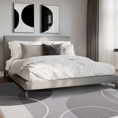Tapis crème moderne à motif géométrique Fresno