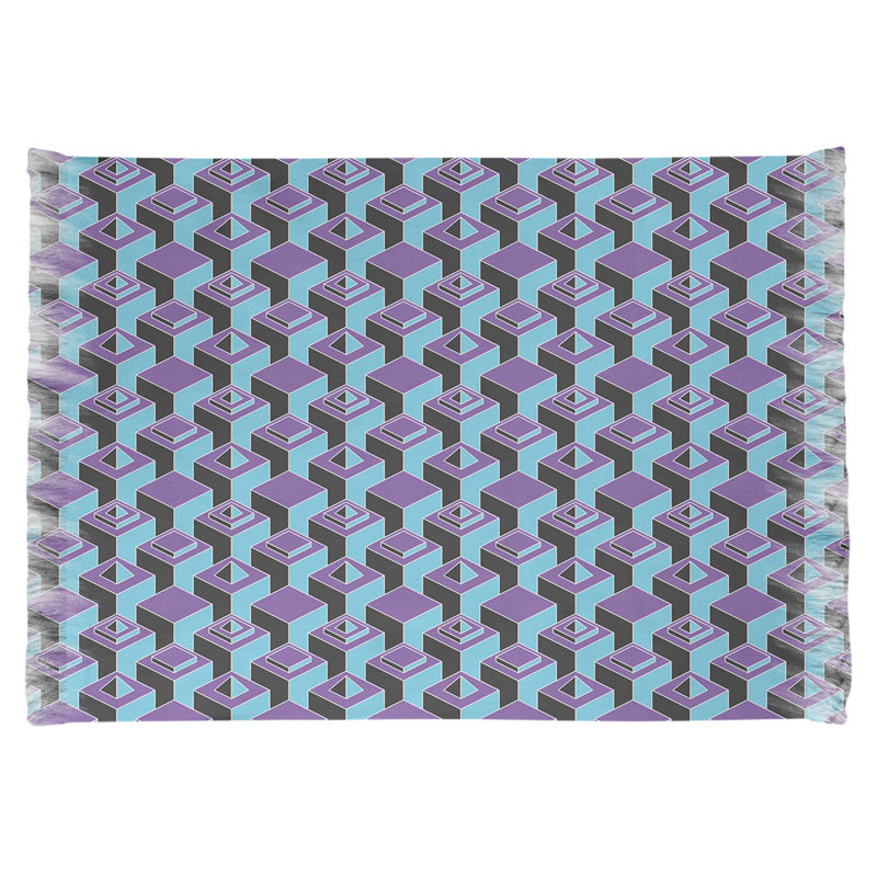 Tapis mauve/bleu skyscrapers, Non