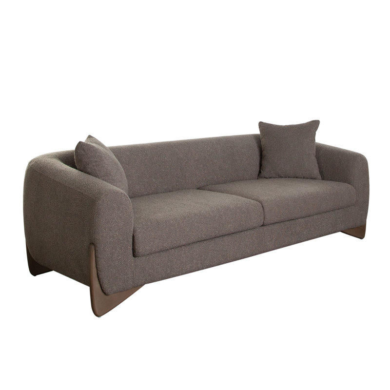 Ryder 92" Sofa In Toffee Polyester Fabric
