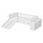 Lit simple mezzanine bas, glissade et éléments d'escalade, rangement mobile, profil, environnement de sommeil sécuritaire-130149995