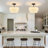 3-Light 2-Tier 12.6" Dimmable Linen Shade Drum Semi Flush Mount Ceiling Light for bedrooms Living rooms Kitchen Island and Hallways-1367800218