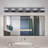 Hanzlah Modern 6-Light Black LED Vanity Mirror Light Fixture For Bathrooms And Makeup Tables 