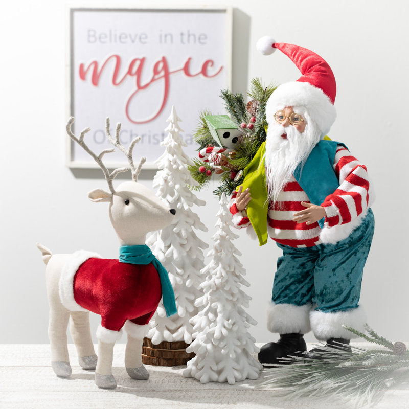 Snow Covered Pine Tree - Set Of 2