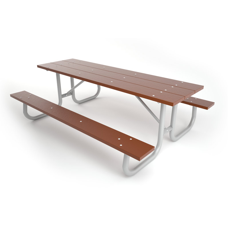 Table de pique-nique, H 35 po x L 96 po x l 70 po, Brun