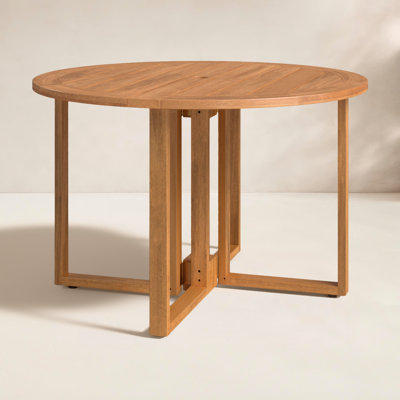 Keat Round Eucalyptus Solid Wood Yes Outdoor Dining Table Yes , 47.3 " W 47.3 " D
