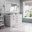 Meuble-lavabo de comptoir en marbre blanc de 72 po blanc pur avec robinet en bronze huilé Hartford