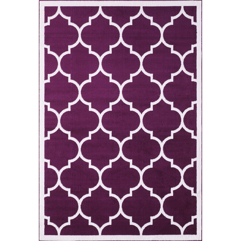 Tapis abstrait mauve tendance, Rectangle 2 pi x 3 pi 6 po