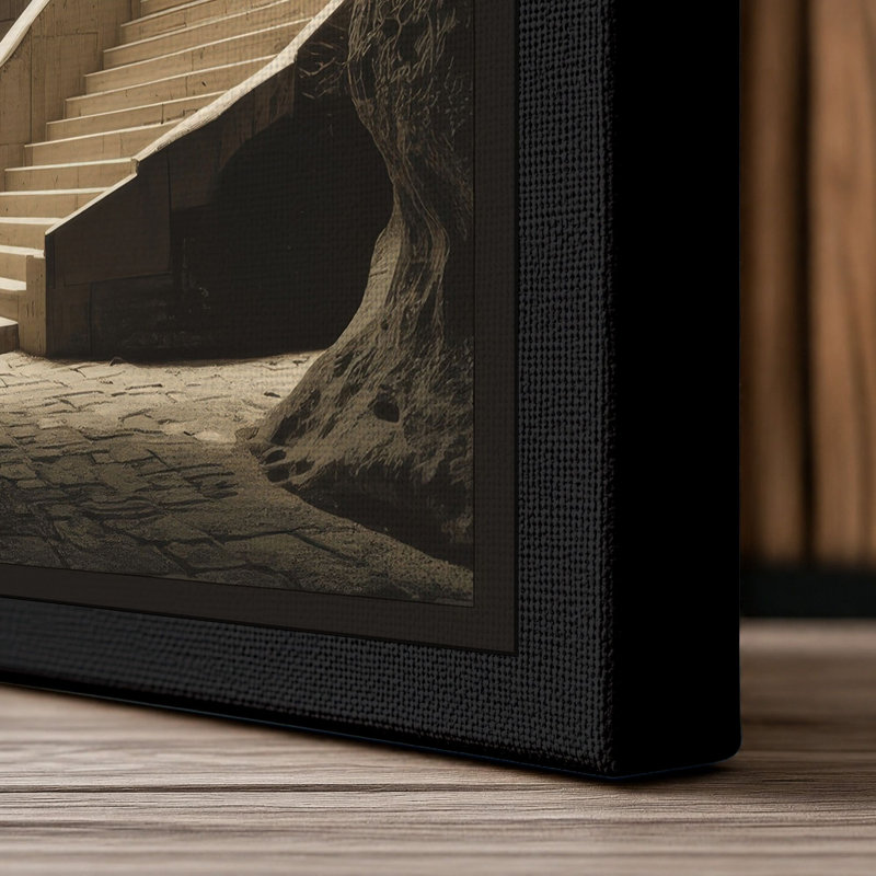 Descent Through Skull Gothic - Wrapped Canvas, 30x20 - 76.2 x 50.8 cm, Black Border