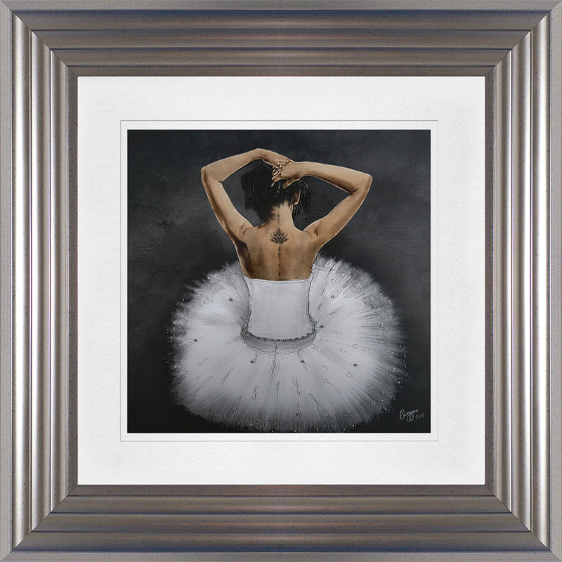 Single Picture Frame Print, 55cm H x 55cm W, Silver Framed, White