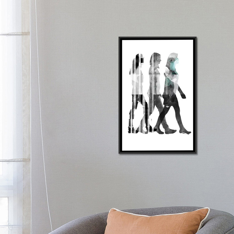 " Half A World I " by PI Galerie, 26" H x 18" W x 1.5" D, Black Framed Canvas, No Mat