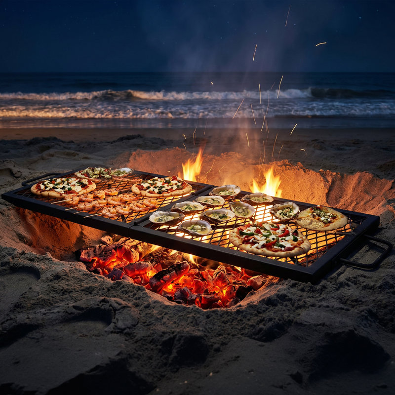 Grille de camping pliante rectangulaire 36 po x 12 po, 1" H x 41" W x 12" D