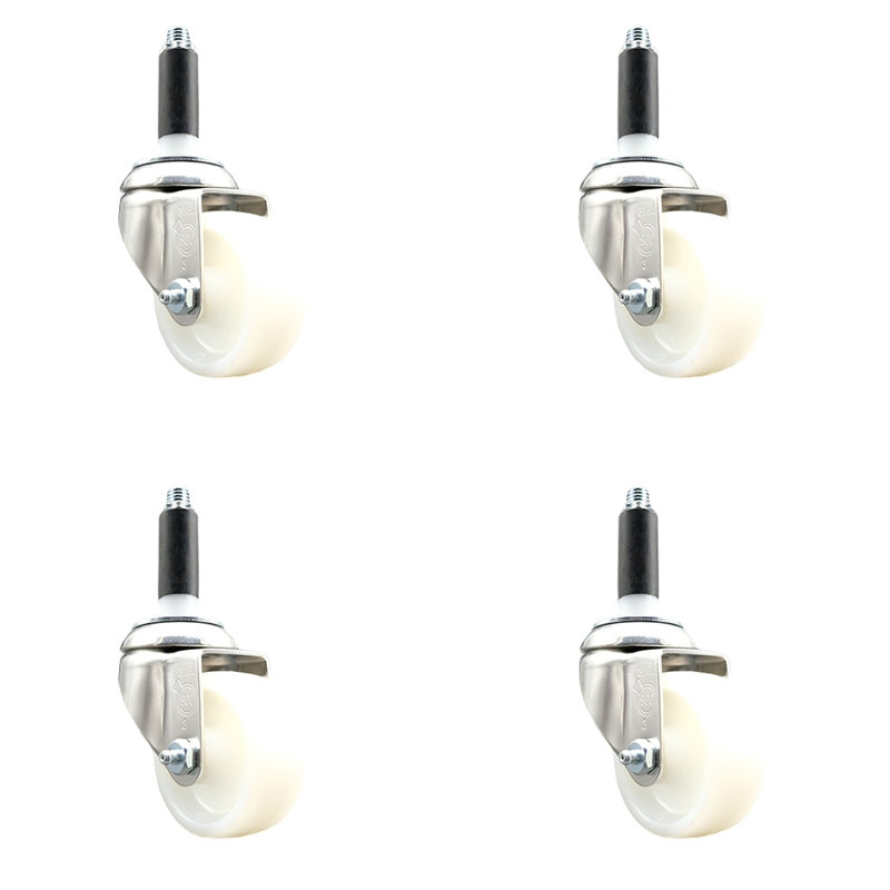 Swivel Stem Caster, 3" H x 3" W