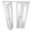 Porte pliante pliante à 4 panneaux, porte pleine grandeur en miroir 48 po (quatre 12 po) x 80 po avec trousse de quincaillerie durable et cadre composite, conception contemporaine pour économiser de l'espace dans les placards et les chambres