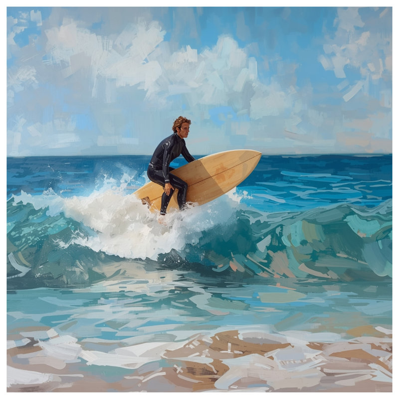 Housses de couette Surfer Ride Ocean Wave, Lit simple