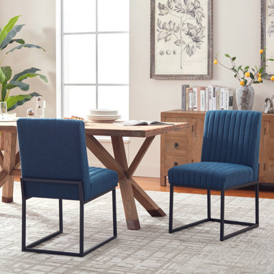 19.9 " H Upholstered Metal Side Chair