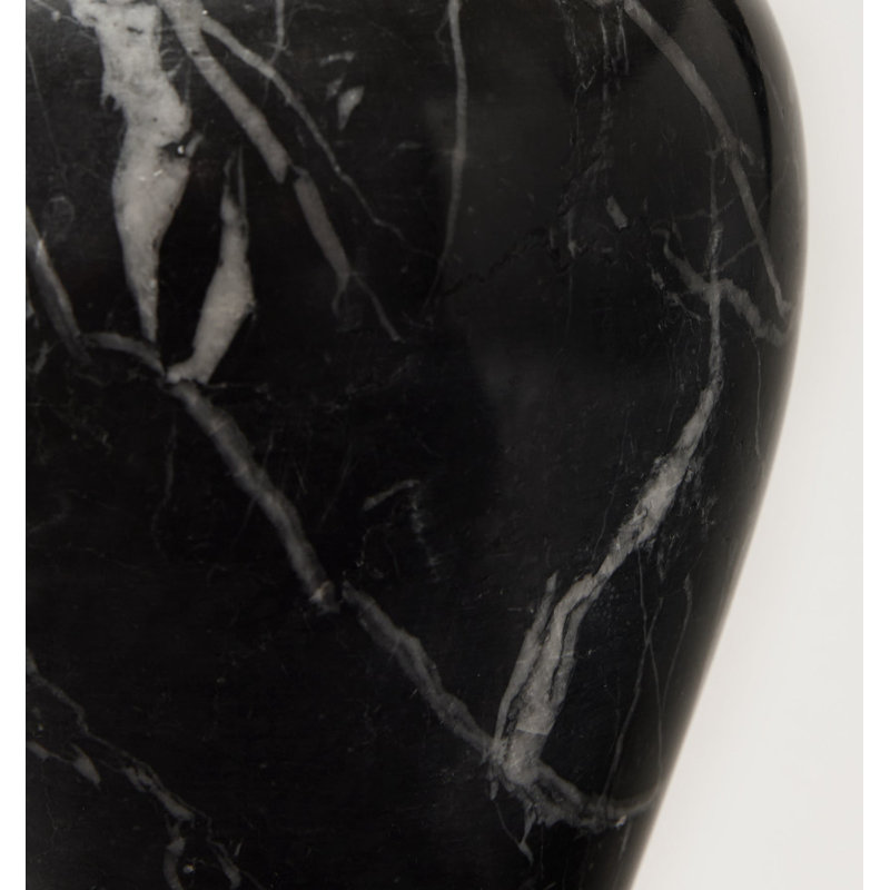 Vara Marble Table Vase, Black
