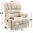 23" Seat Width And High Back Large Size Beige Chenille Power Lift Recliner Chair With 8-Point Vibration Massage And Lumbar Heating