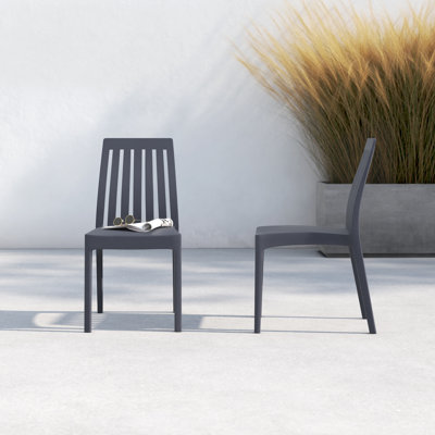 Kenno Anyfer Stacking Patio Dining Side Chair by Birch Lane
