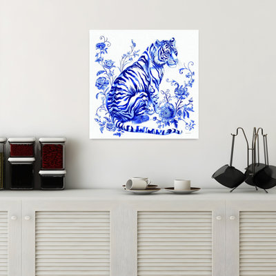 Chinoiserie Tiger by Lettered & Lined - Wrapped Canvas Print