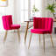 Chaises de salle à manger rembourrées en velours Chele -1749369348