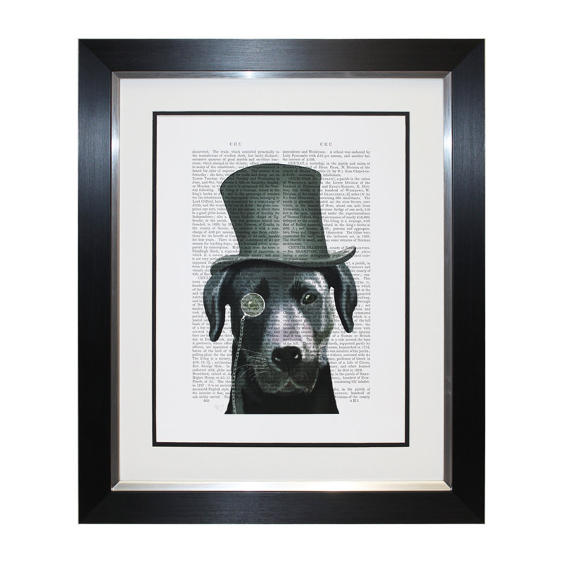 Black Lab 1 Piece Single Picture Frame Wall Art