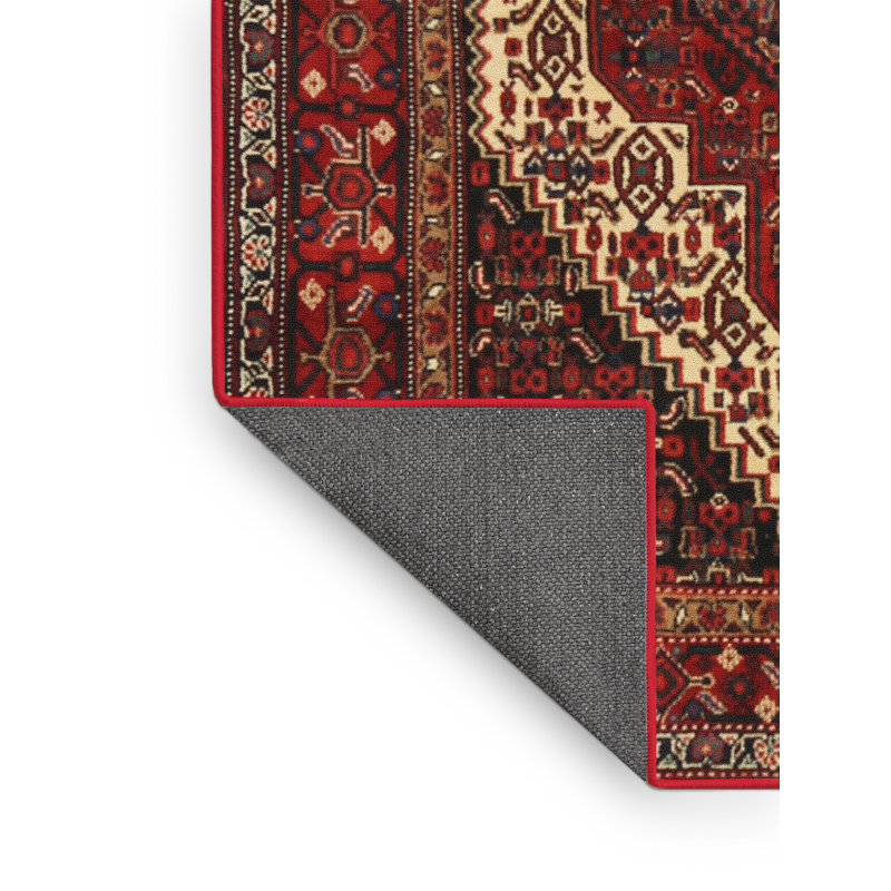 Tapis oriental rouge / crème, Rectangle 8 pi x 10 pi