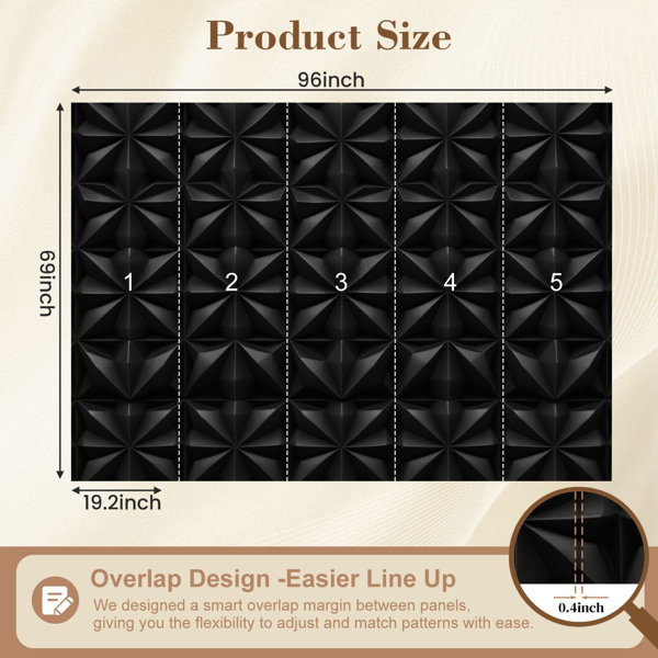 Red Barrel Studio Peel and Stick Wallpaper Black Geometric Pyramid ...