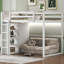 Lit mezzanine double en bois avec garde-robe intégrée, tablettes de rangement supplémentaires et système d'éclairage DEL intégré, blanc