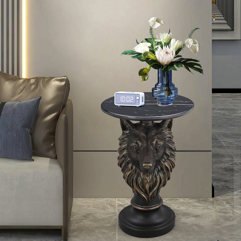 Table d'appoint tête de loup
