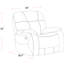 Fauteuil inclinable manuel oscillant de 40 po avec accoudoirs coussinés Karliyah-1956332984