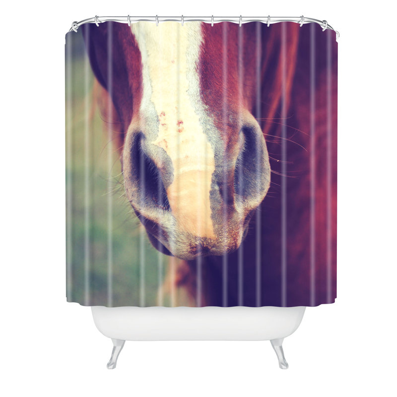 Rideau de douche simple à sens cheval allyson johnson