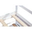 Lit simple avec tête de lit, pied de lit, lit gigogne et trois tiroirs de rangement, lit simple en bois de pin avec tête de lit, pied de lit, blanc-1511000958