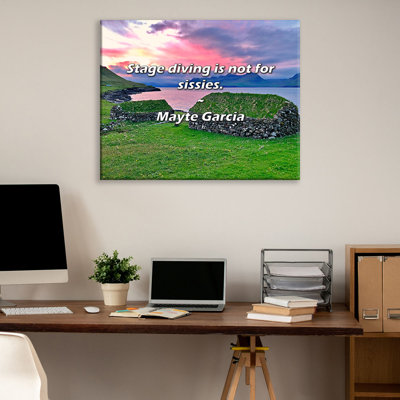 Artsy Quote "Stage diving is not for sissies." By Mayte Garcia Gallery Wrapped Canvas