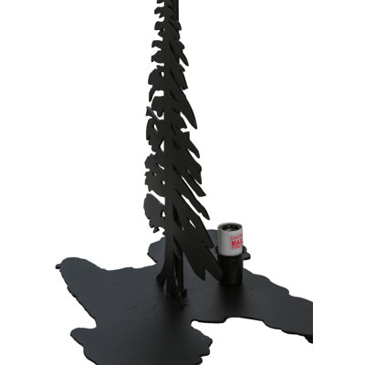 Pied de lampe de table noir texturé 14 po Everalda