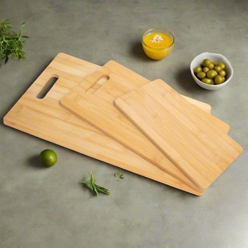 Dieurold 3 Piece Bamboo Cutting Board Set