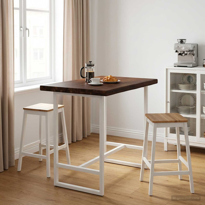 Table Top Solid Acacia Wood Modern Table Home Furniture Dining Surface, 3.2cm H x 100cm W x 40cm D, Dark Brown