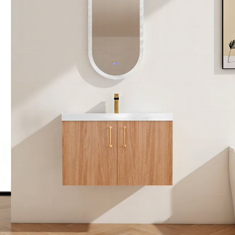 Wall Mounted Bathroom Vanity With Sink, 30"