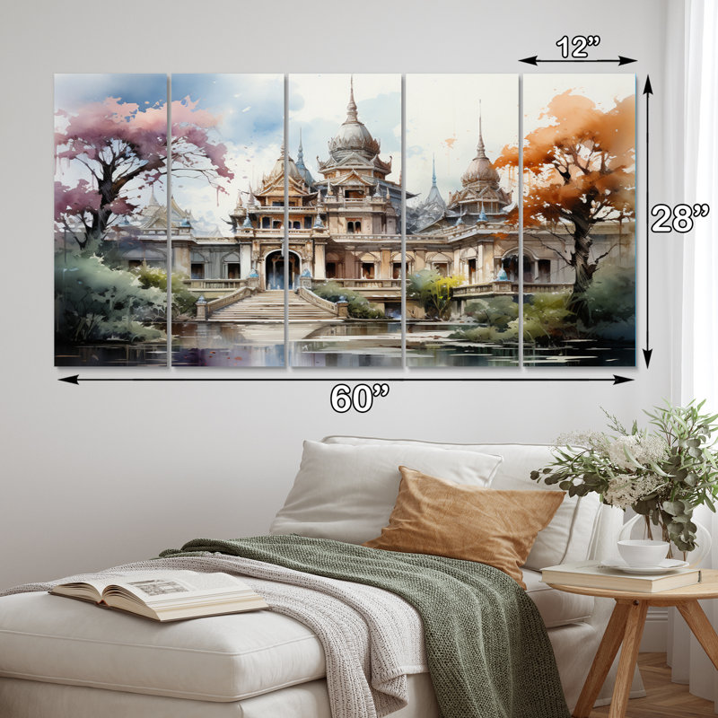 " Thai Temple Reflections I " 5 - Pieces