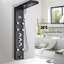 Thermostatic Shower Panel Column Tower Stainless Steel Massage Body Jets Black