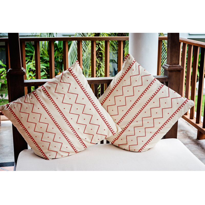 Coussin décoratif d'intérieur/d'extérieur, 18 po x 18 po, Rouge