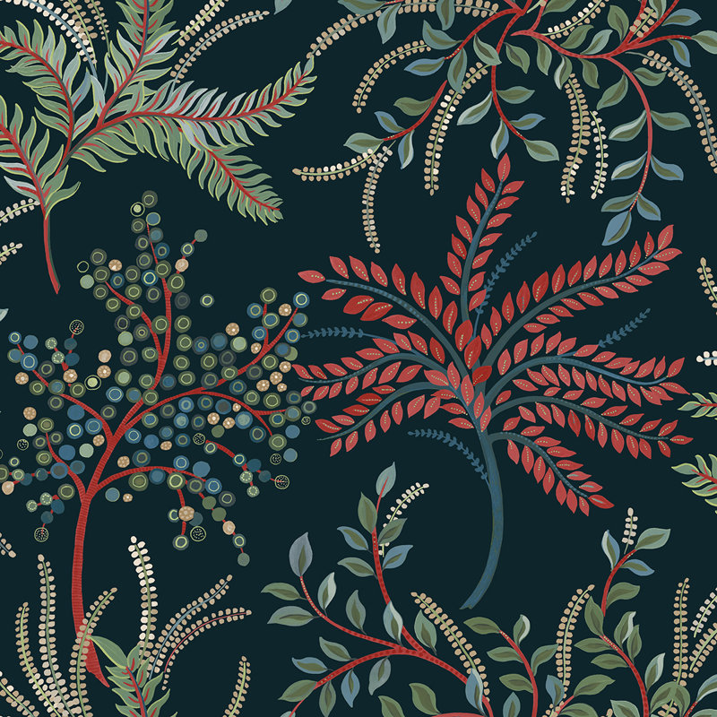 Rouleau de fleurs Ashantee, Noir / rouge / vert / bleu