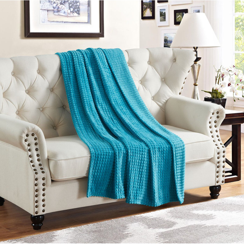 Goodwin Quilted Throw Blanket, Dark Blue